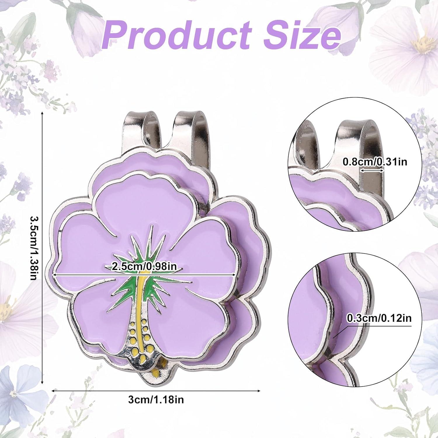 5 Marcadores de Pelotas de Golf Magnéticos Lasuroa Flores