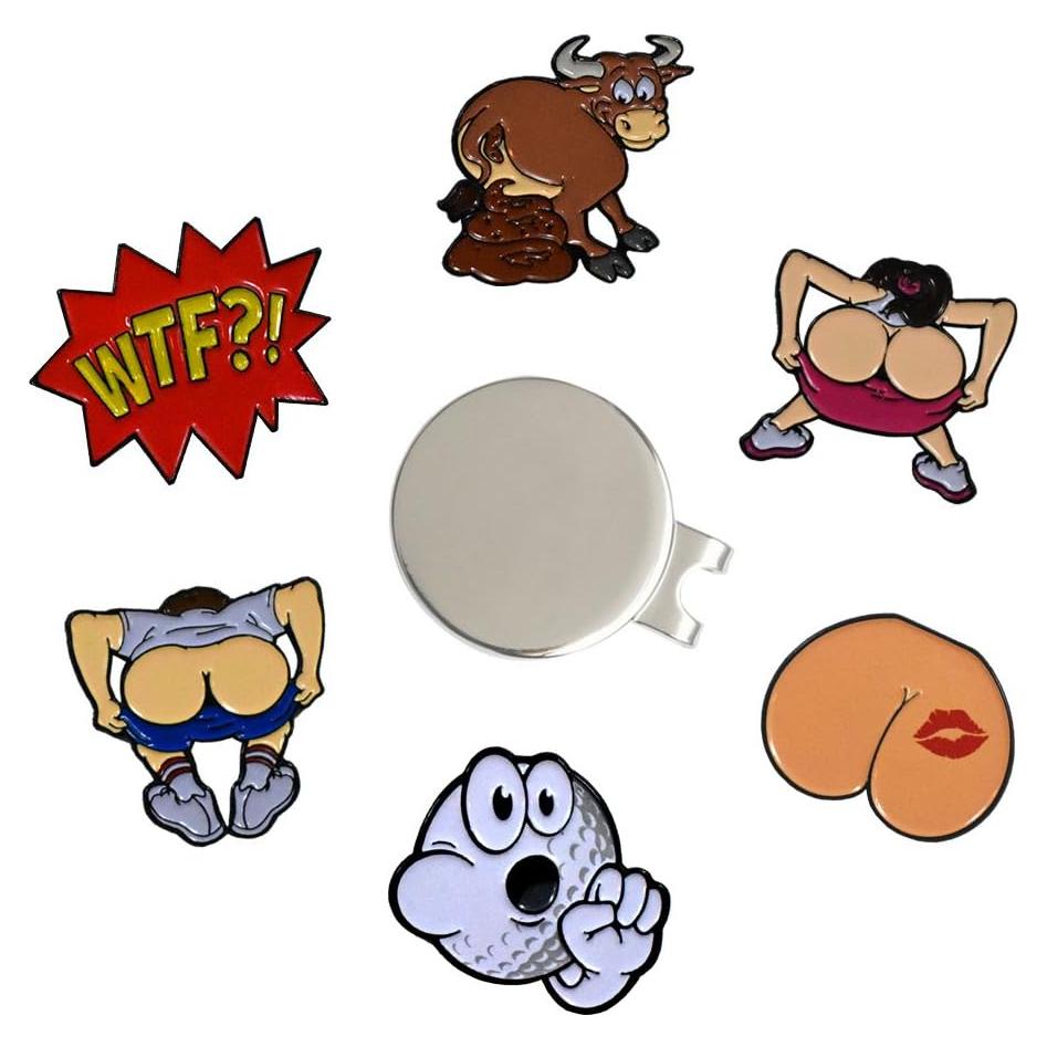 Conjunto de Marcadores de Pelotas de Golf Andoji - Gestos Obscenos