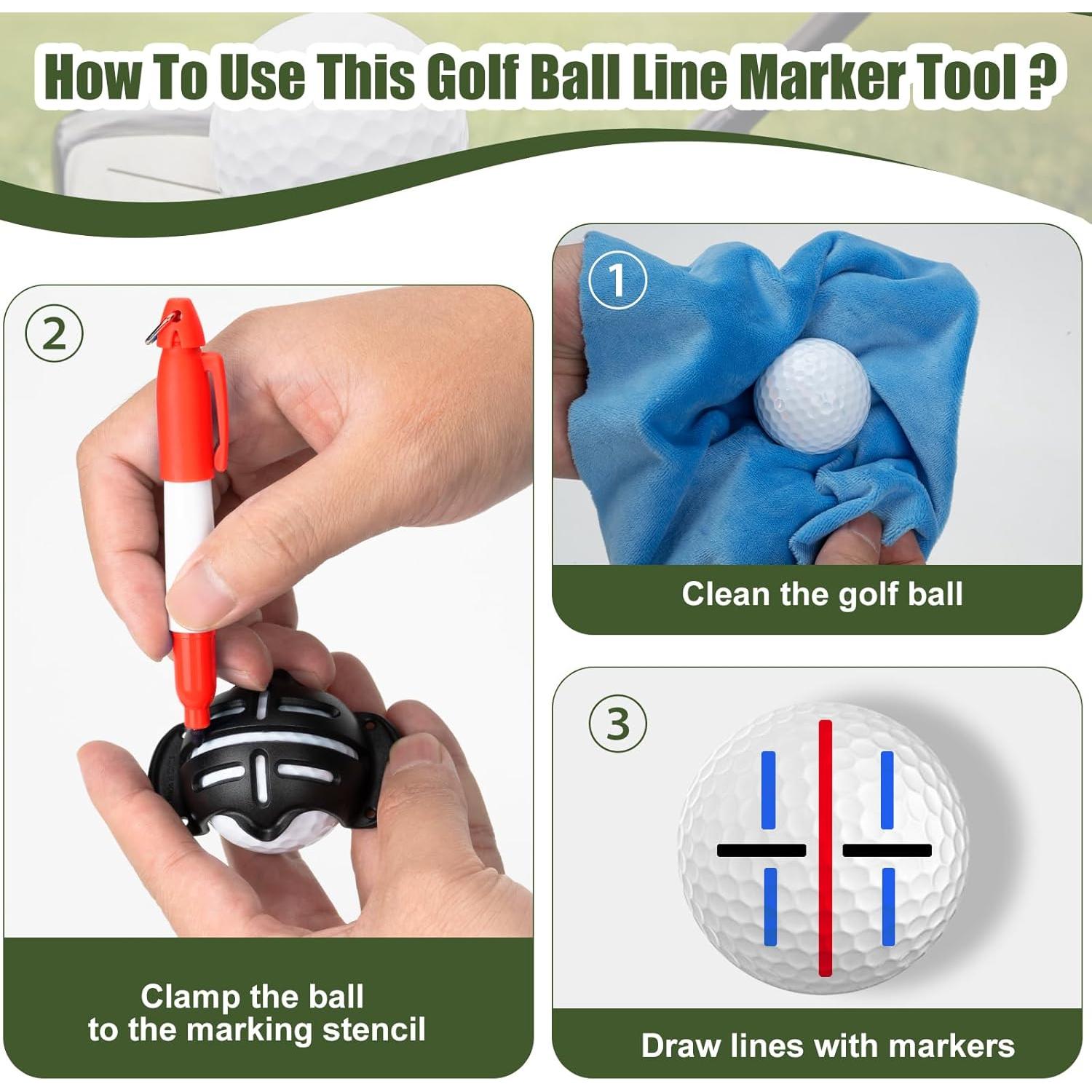 Conjunto de Marcadores de Bola de Golf chfine con Plantillas