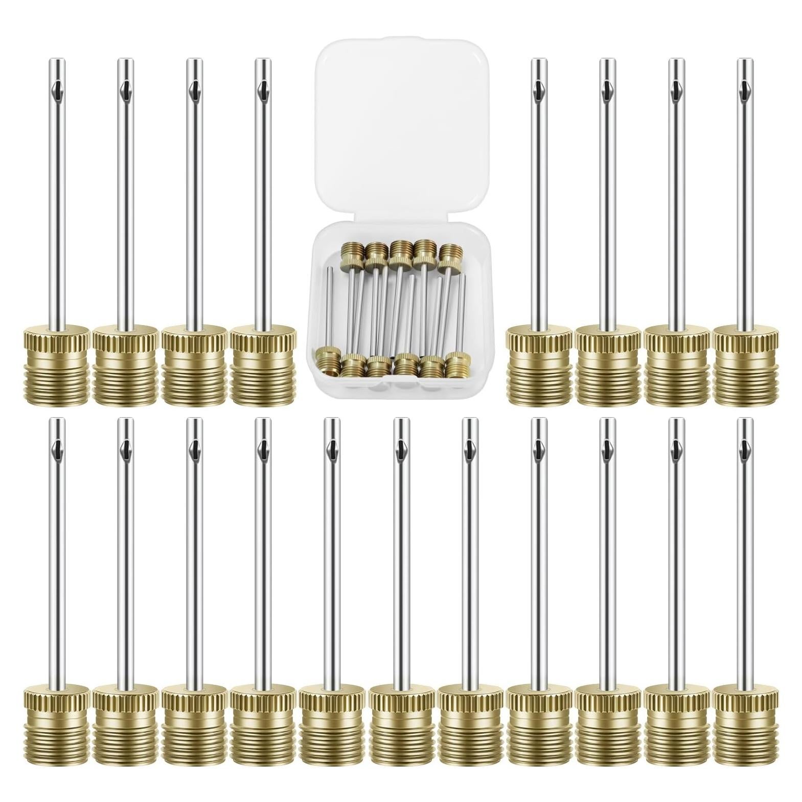 20 Agujas de Bomba de Balón Quadafy con Estuche - Alta Resistencia