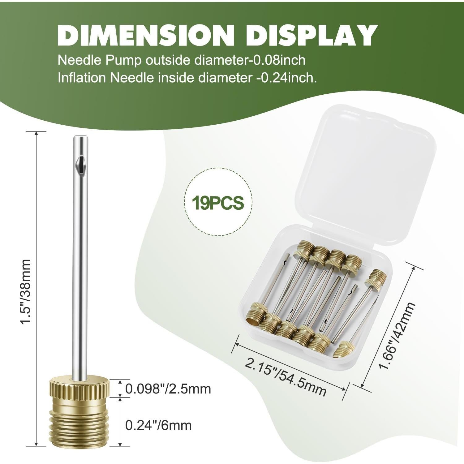 20 Agujas de Bomba de Balón Quadafy con Estuche - Alta Resistencia