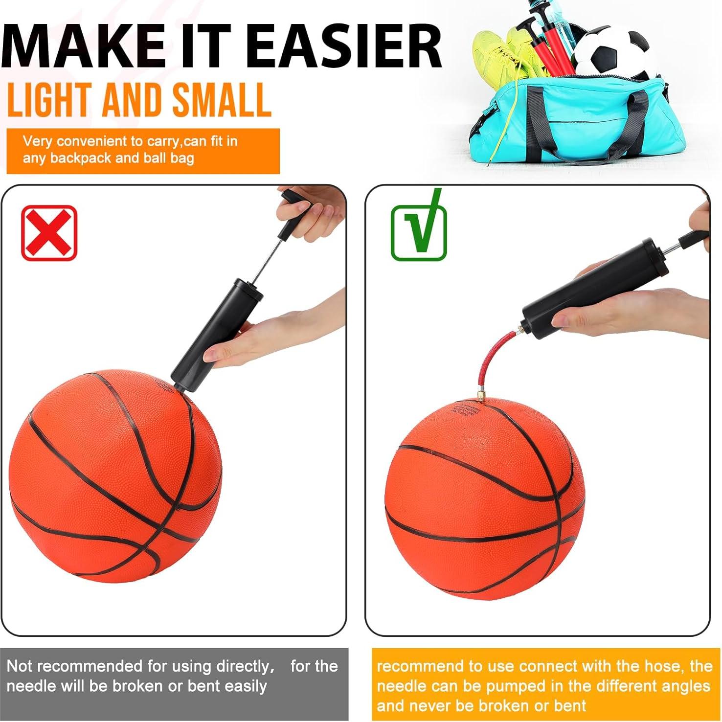 Bomba de Pelota Manual Jerify 20 Kits Inflador Deportivo