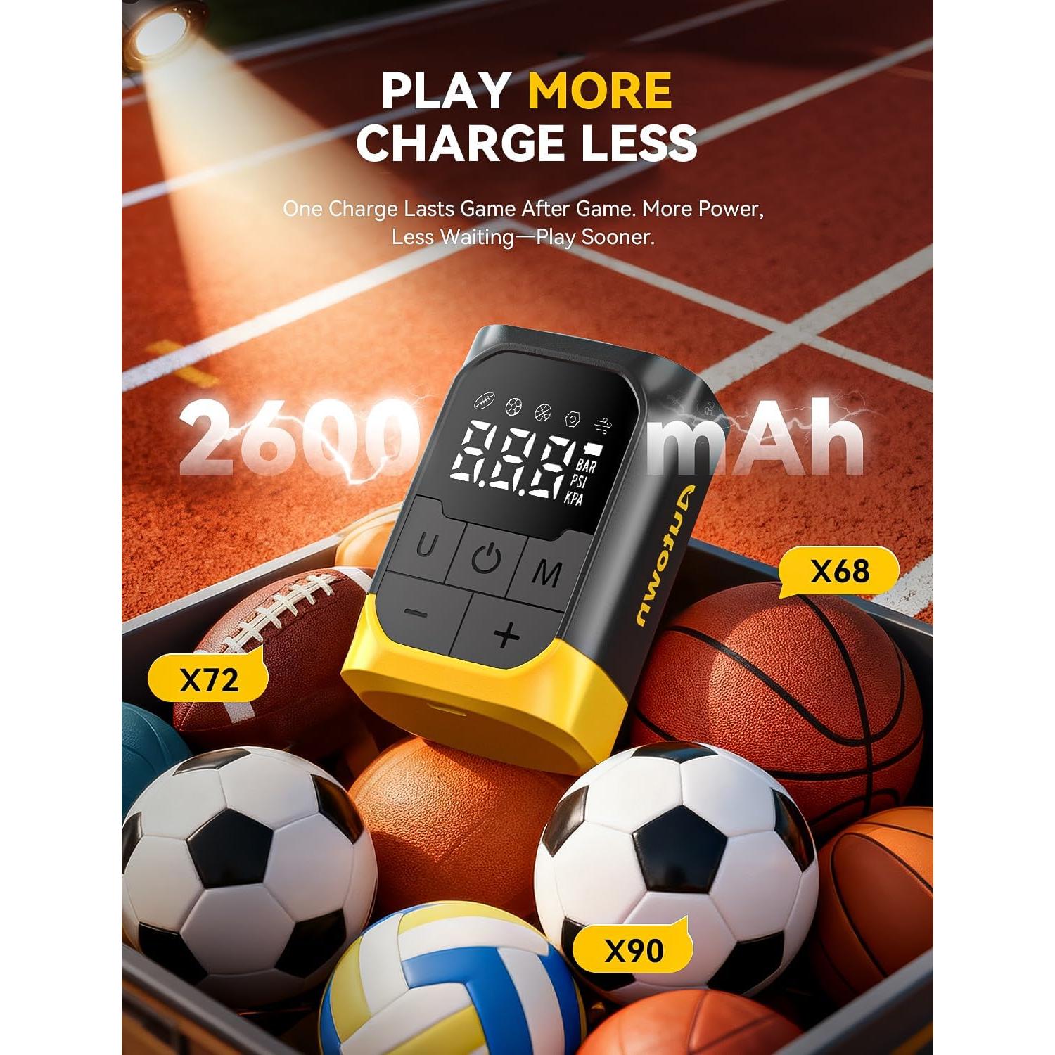 Bomba Eléctrica para Pelotas AUTOWN MJ.BAL101YW 17 PSI