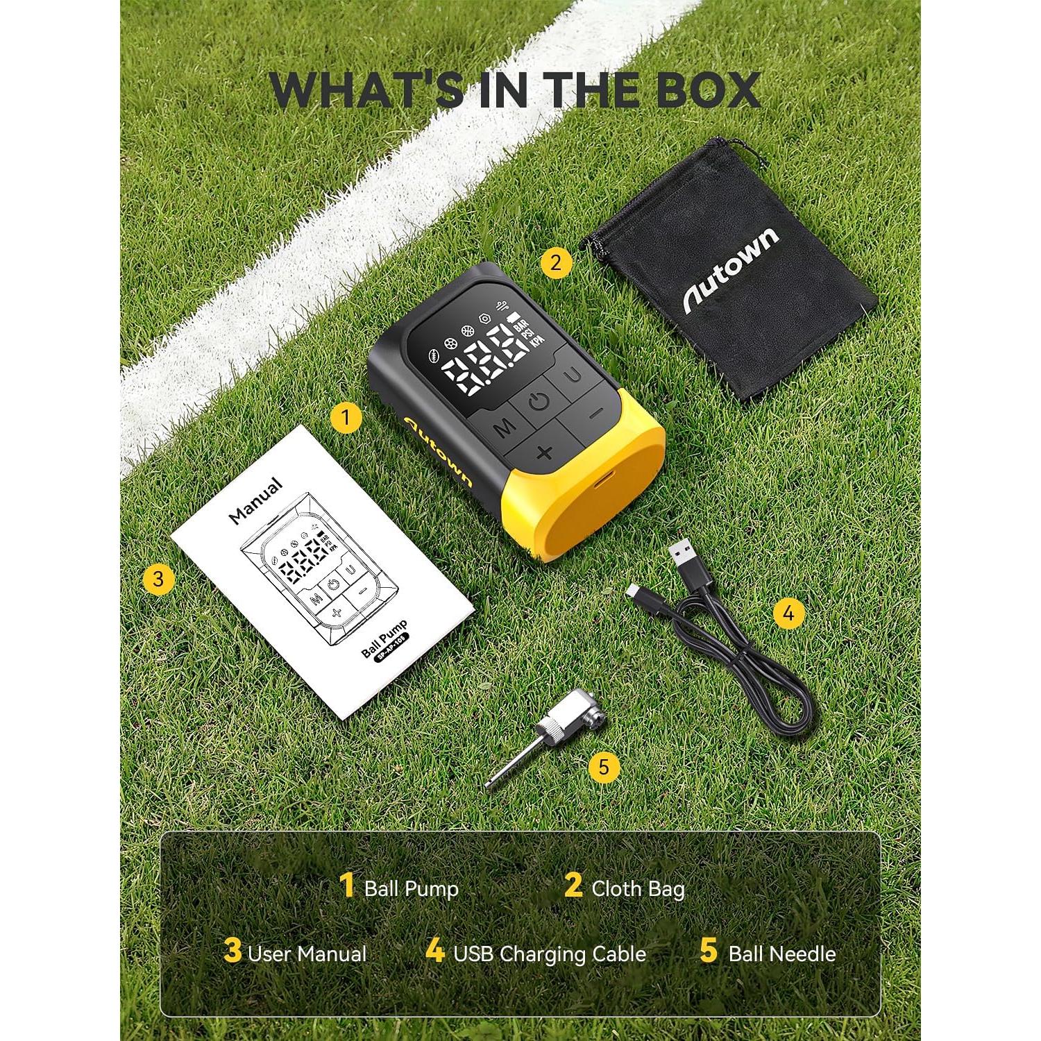 Bomba Eléctrica para Pelotas AUTOWN MJ.BAL101YW 17 PSI