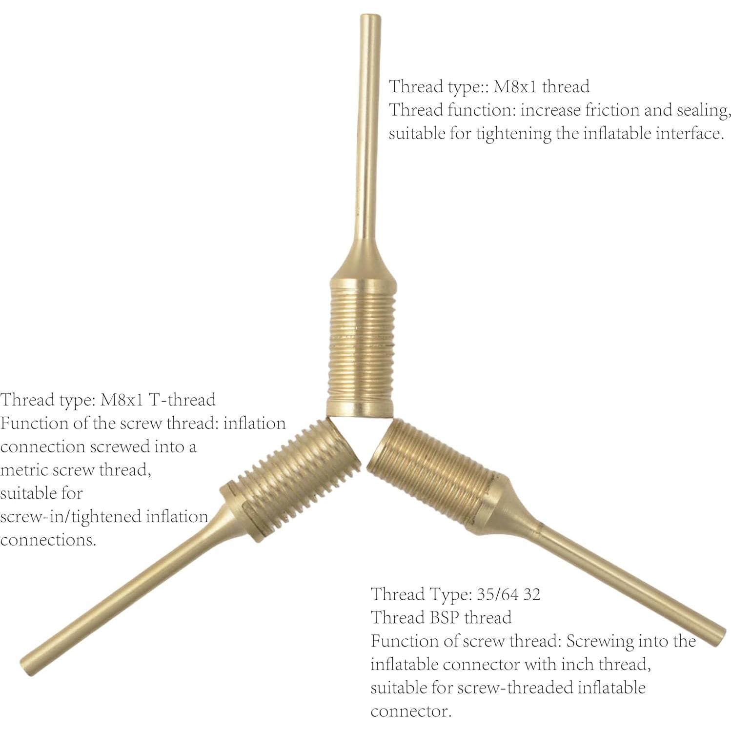 Aguja de Bomba de Aire Haitengwen QH010 - 4 Piezas de Latón