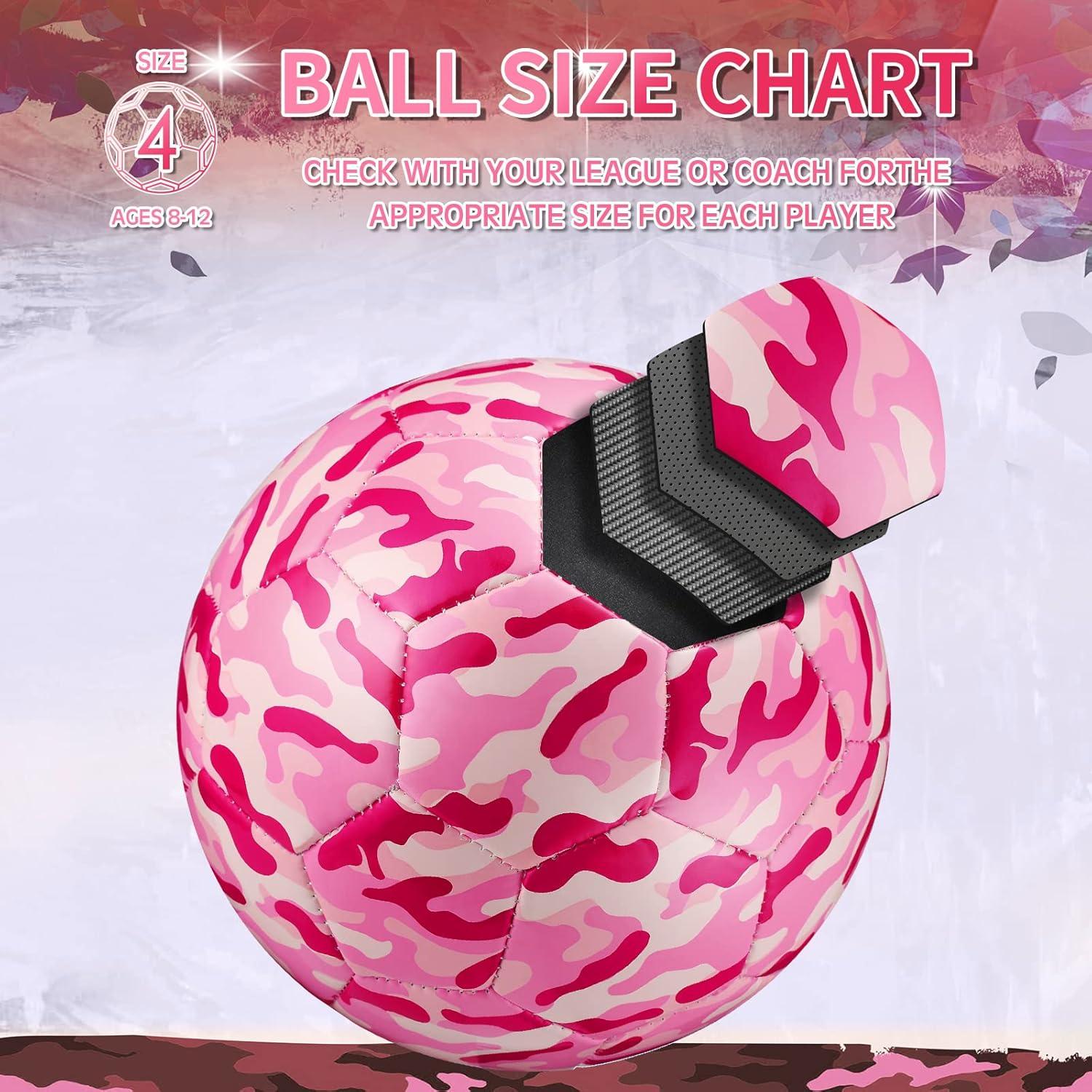 Balón de Fútbol Camuflaje Rosa Libima Tamaño 4 con Bomba