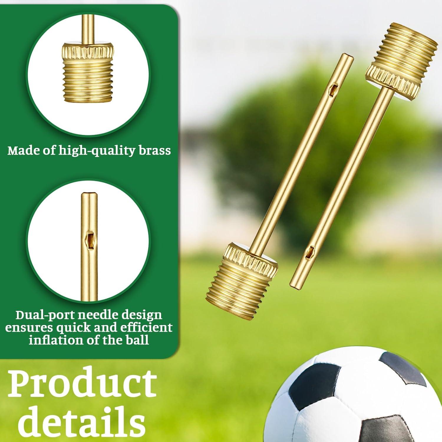 Paquete de 20 Agujas de Bomba Xyembu 38mm Doradas para Pelotas