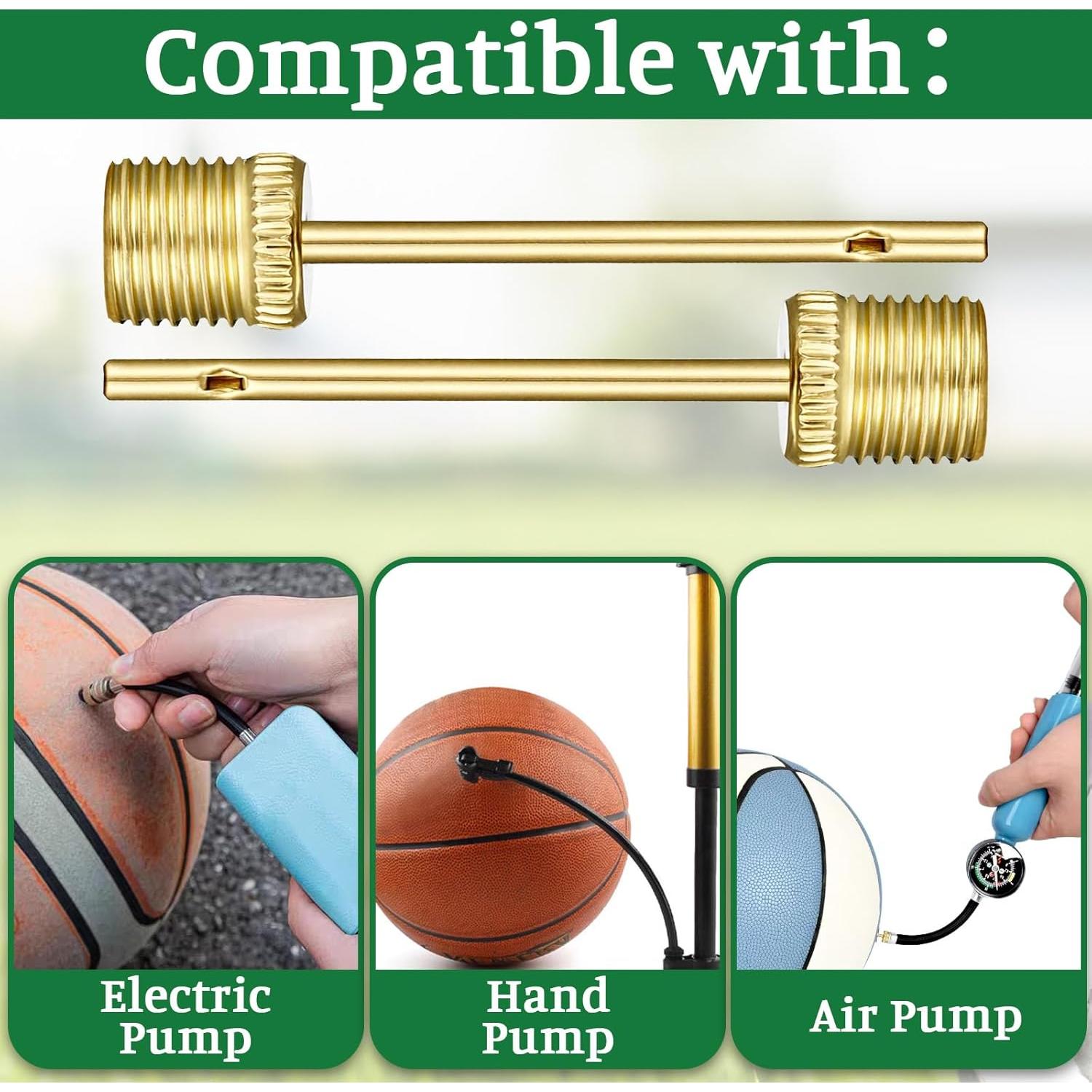 Paquete de 20 Agujas de Bomba Xyembu 38mm Doradas para Pelotas