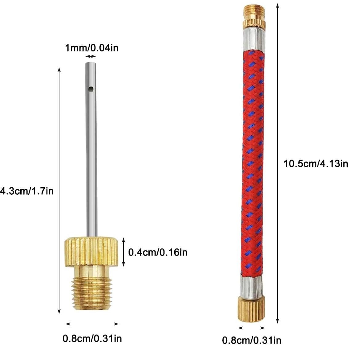 Paquete de 10 Agujas de Bomba de Balón XYQMLY + Manguera Adaptadora