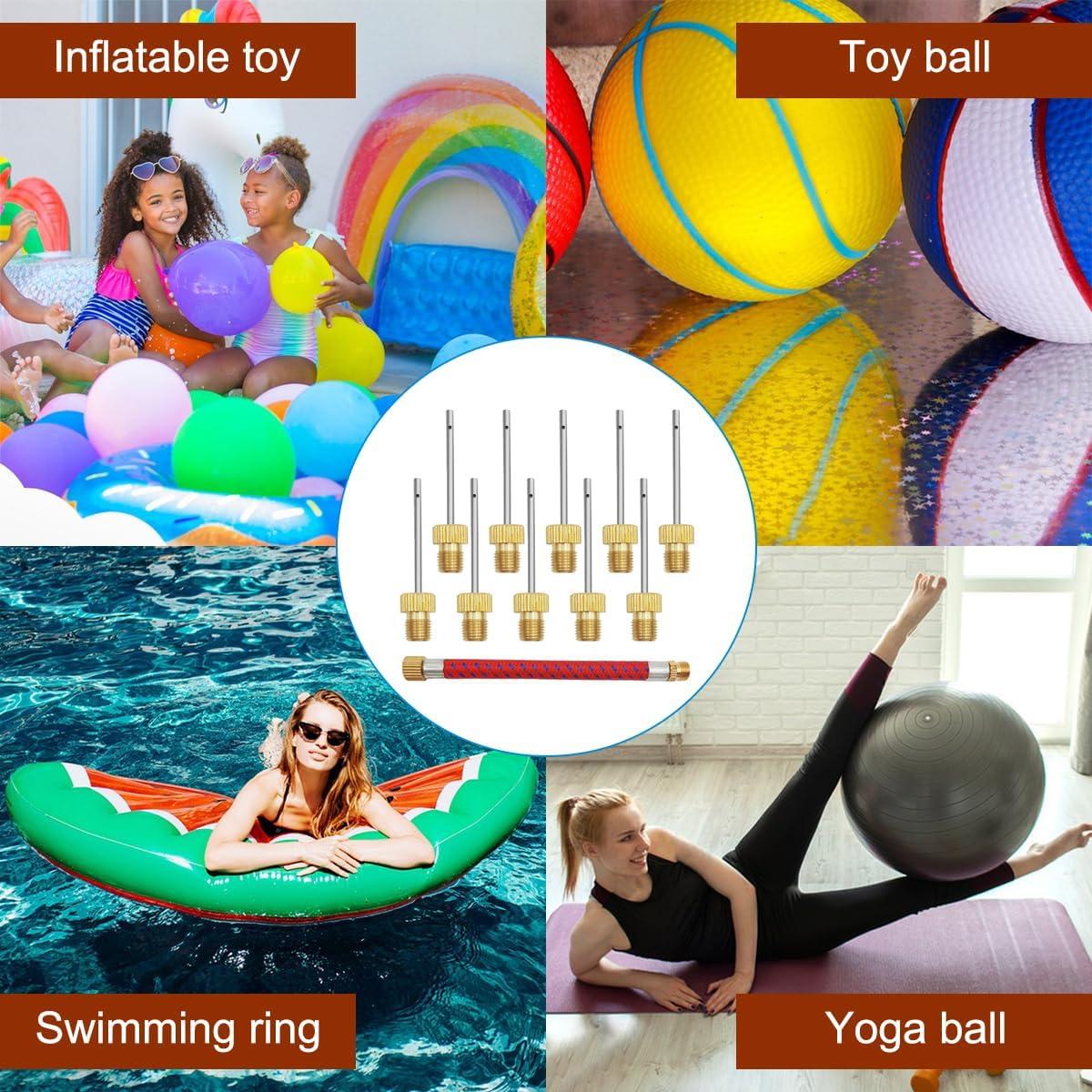 Paquete de 10 Agujas de Bomba de Balón XYQMLY + Manguera Adaptadora