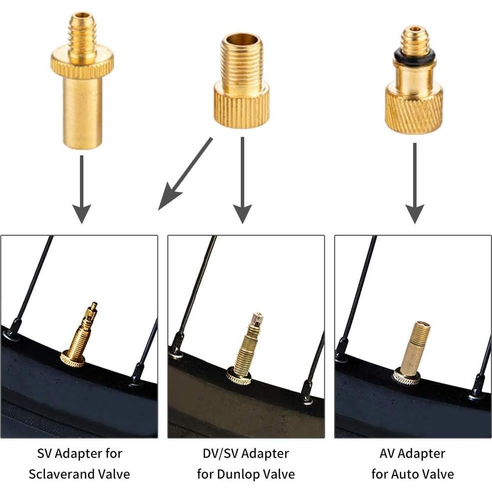 Kit de Adaptadores de Válvula PinbWD para Bicicleta y Balones