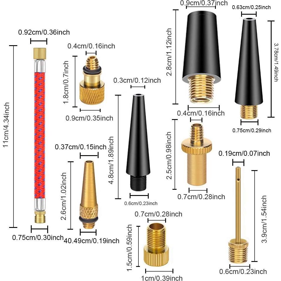 21 Adaptadores de Válvula de Bronce Mamakoi para Bicicleta