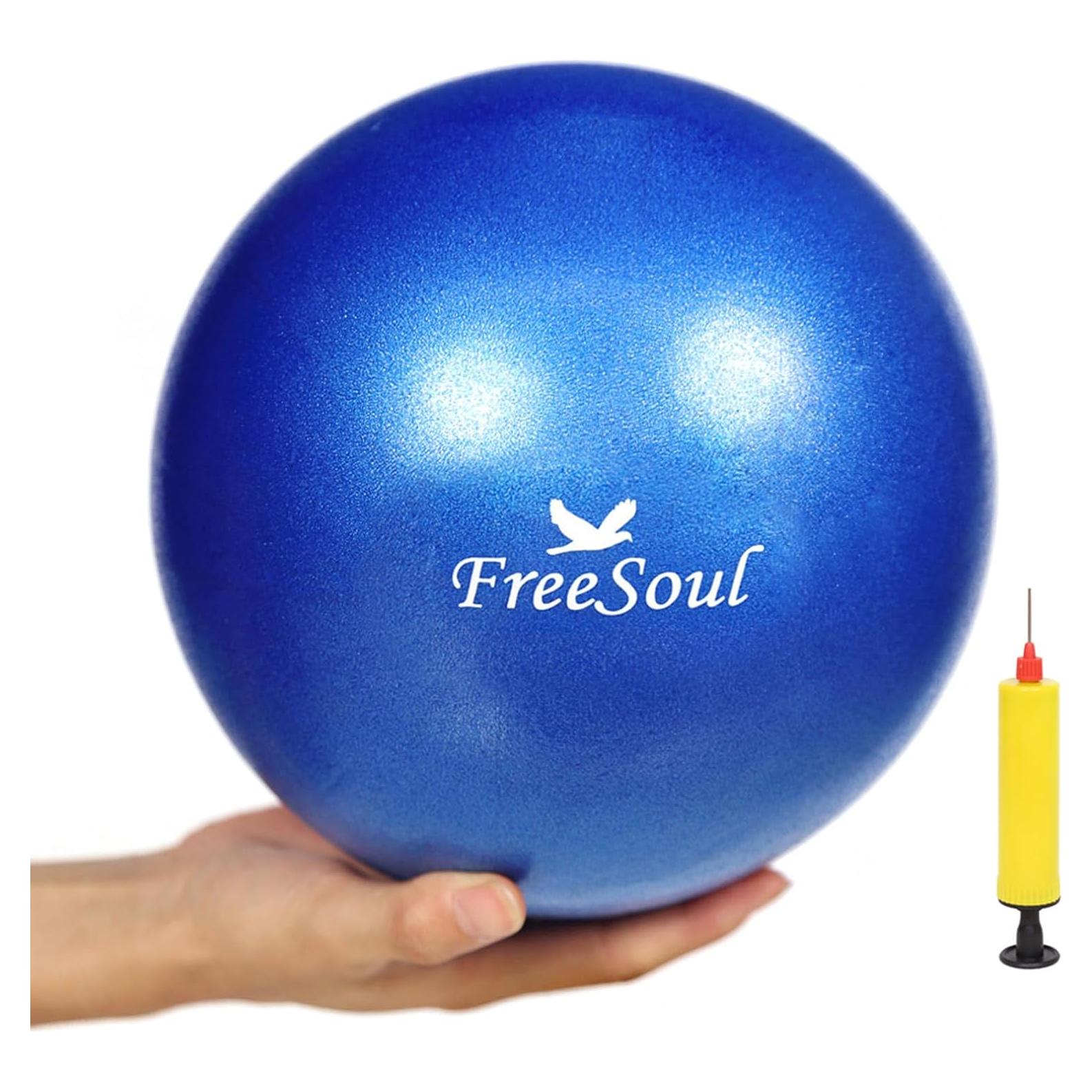Pelota de Pilates FreeSouls 22.86 cm con bomba - Azul