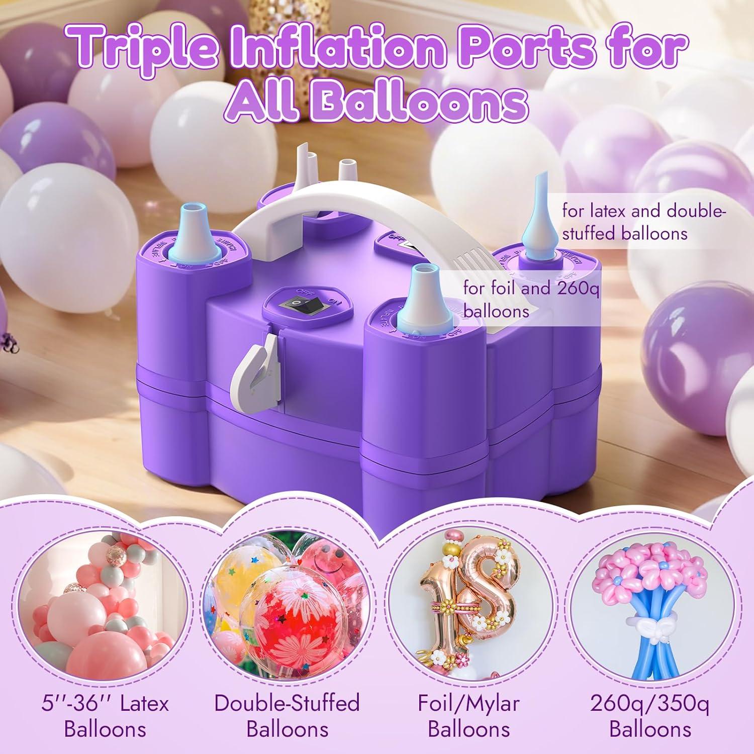 Bomba de aire eléctrica 4 en 1 Keaibuding para globos y pelotas