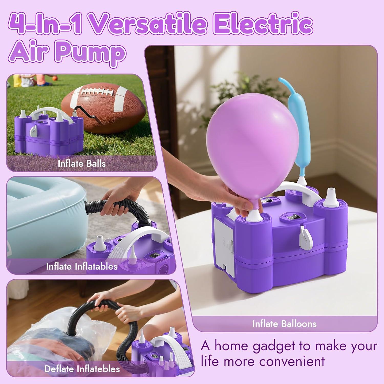 Bomba de aire eléctrica 4 en 1 Keaibuding para globos y pelotas