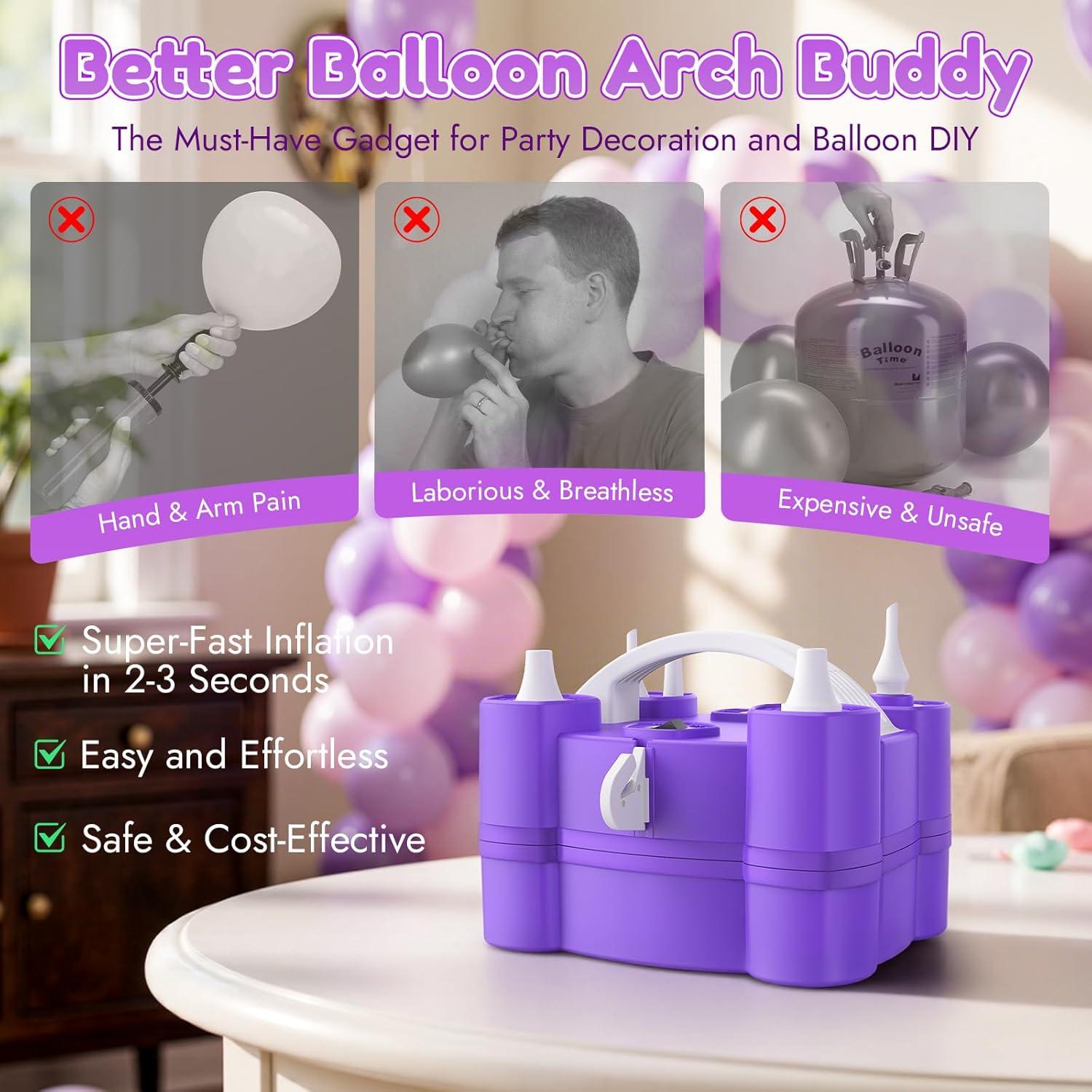 Bomba de aire eléctrica 4 en 1 Keaibuding para globos y pelotas