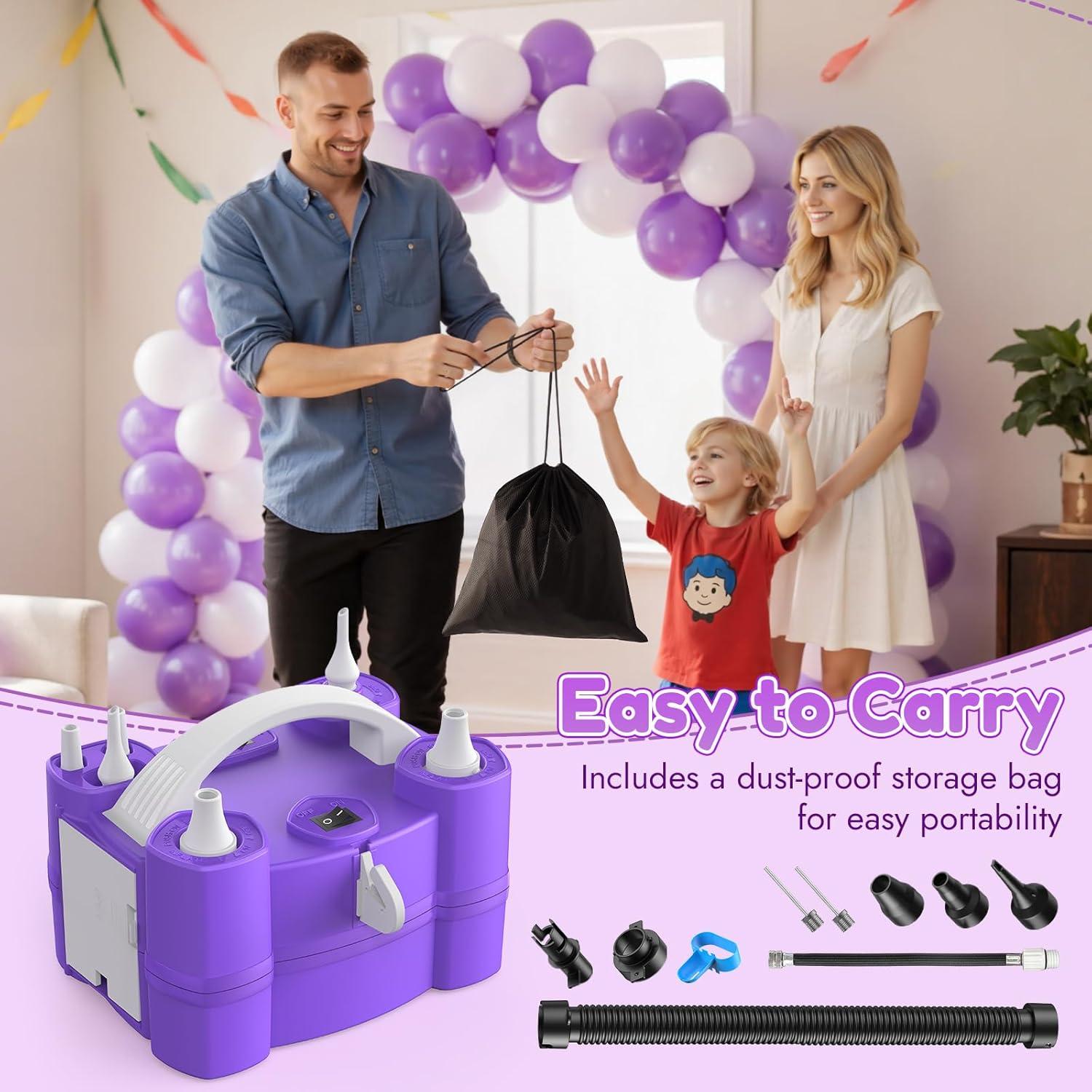 Bomba de aire eléctrica 4 en 1 Keaibuding para globos y pelotas