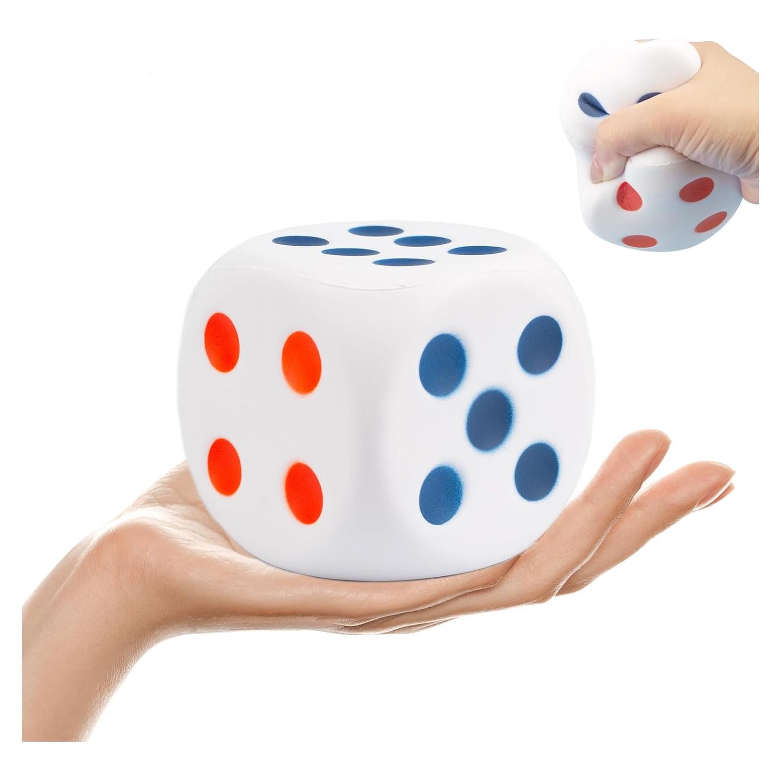 Pelota Antiestrés Dados Grande 8.23 cm - Juguete Educativo