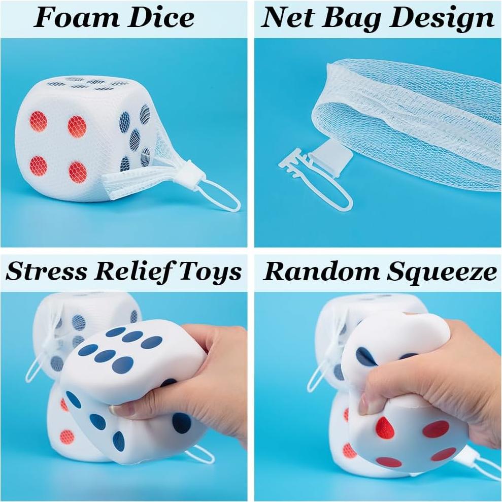 Pelota Antiestrés Dados Grande 8.23 cm - Juguete Educativo