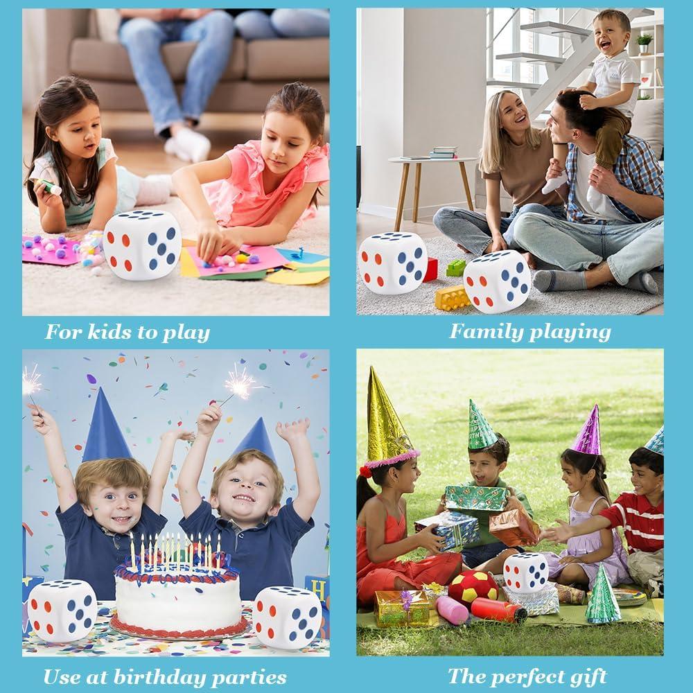 Pelota Antiestrés Dados Grande 8.23 cm - Juguete Educativo