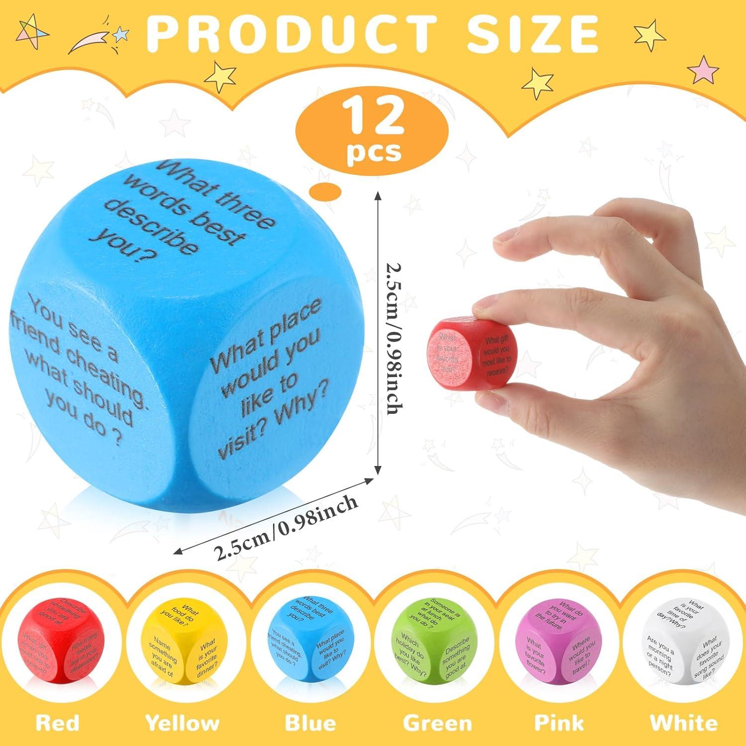 Cubos de Conversación Jenaai 12 Pcs Madera para Niños y Adultos