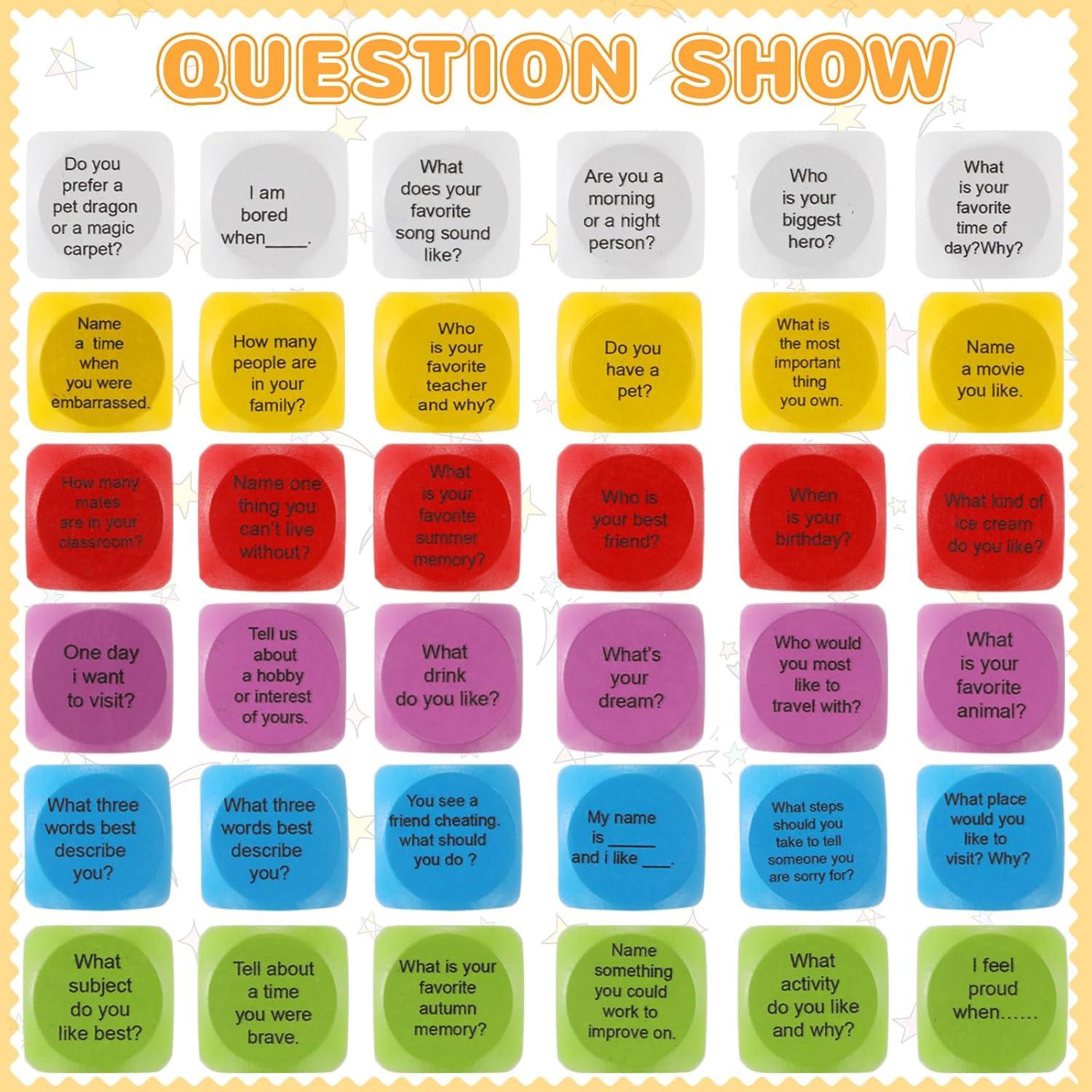 Cubos de Conversación Jenaai 12 Pcs Madera para Niños y Adultos