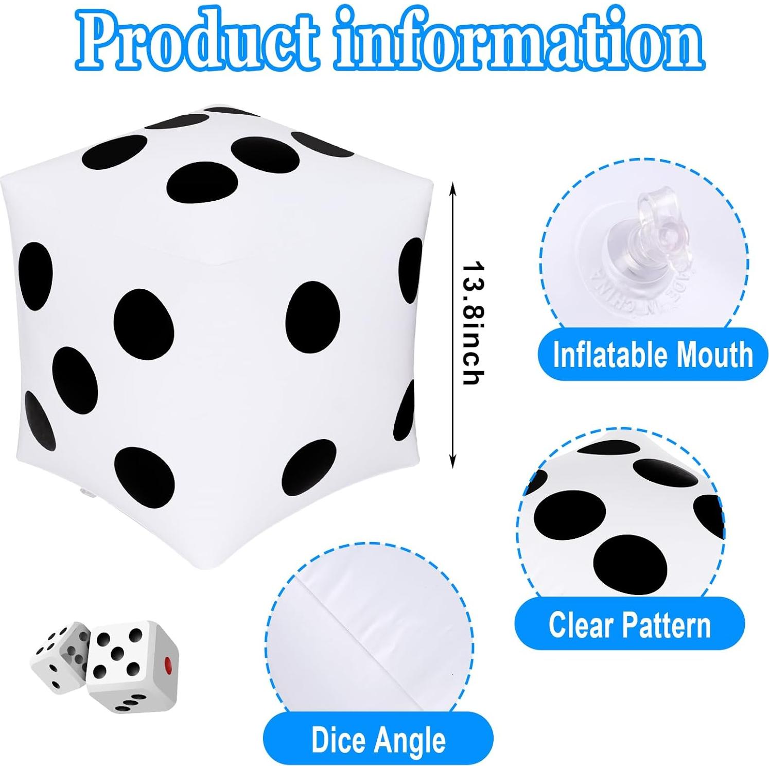 Dado Inflable Gigante CCINEE 35cm para Juegos al Aire Libre