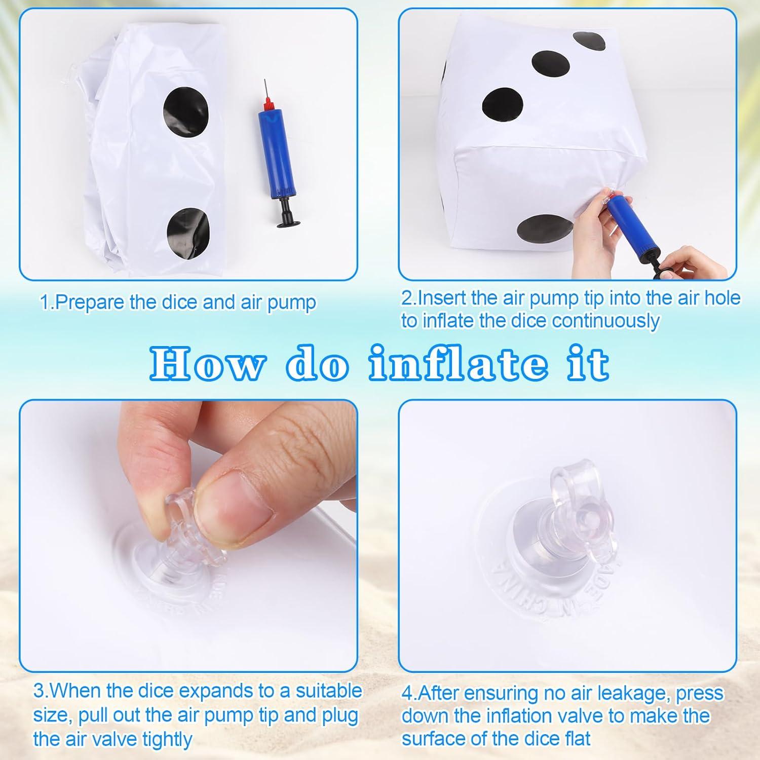 Dado Inflable Gigante CCINEE 35cm para Juegos al Aire Libre