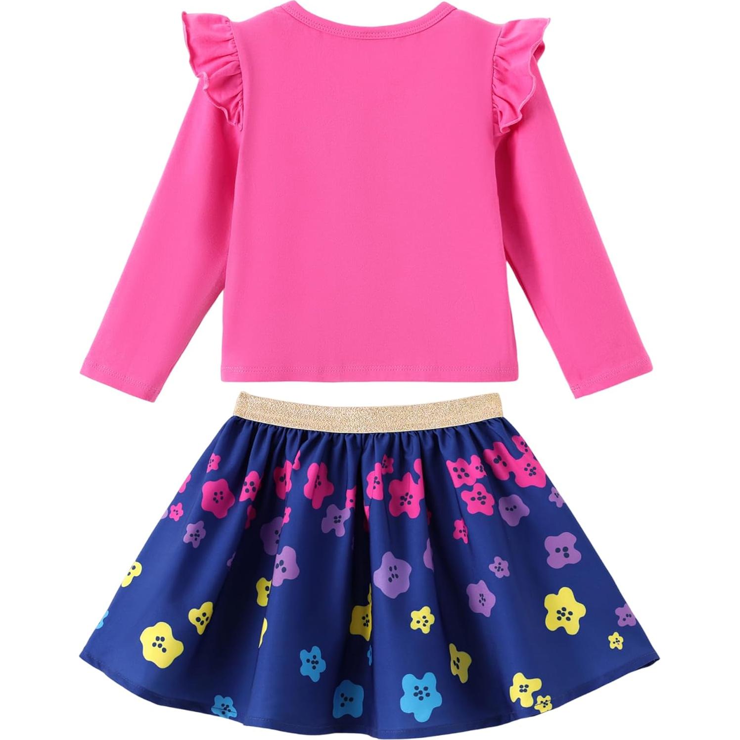 Conjunto Falda Peppa Pig Niña 2T Rosa Fucsia Manga Larga