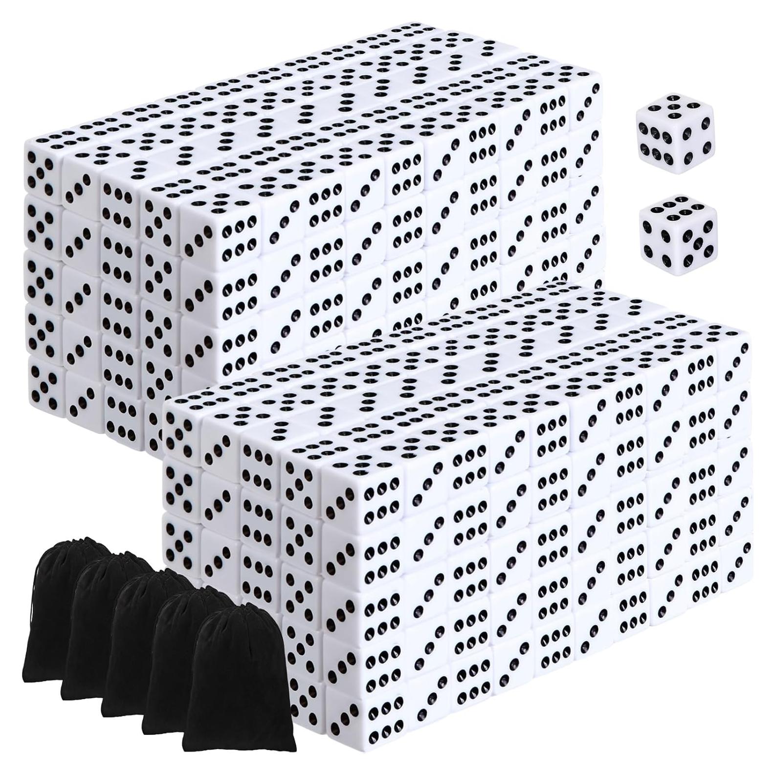 Juego de Dados de 500 Piezas 16mm Simgoing con 5 Bolsas