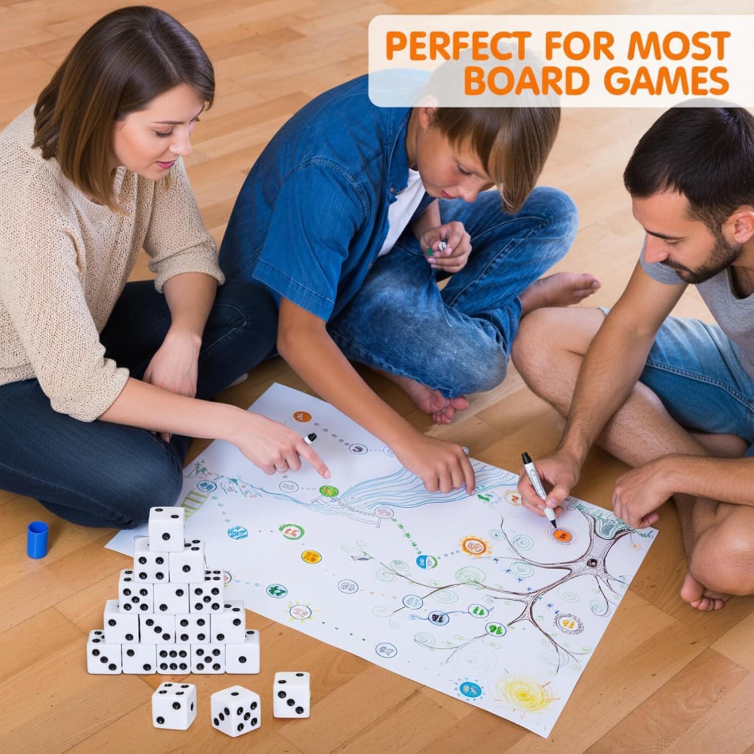 Juego de Dados de 500 Piezas 16mm Simgoing con 5 Bolsas