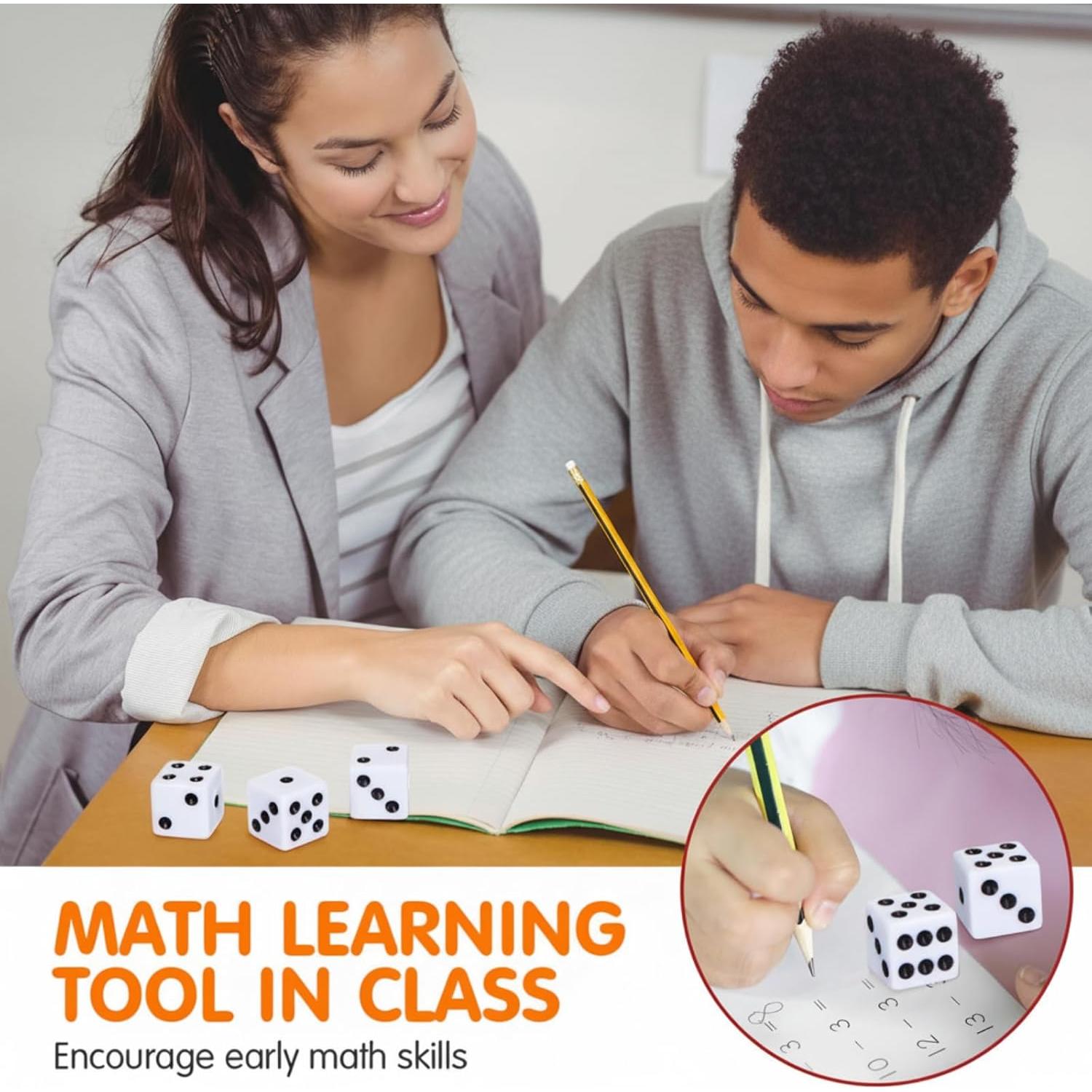 Juego de Dados de 500 Piezas 16mm Simgoing con 5 Bolsas