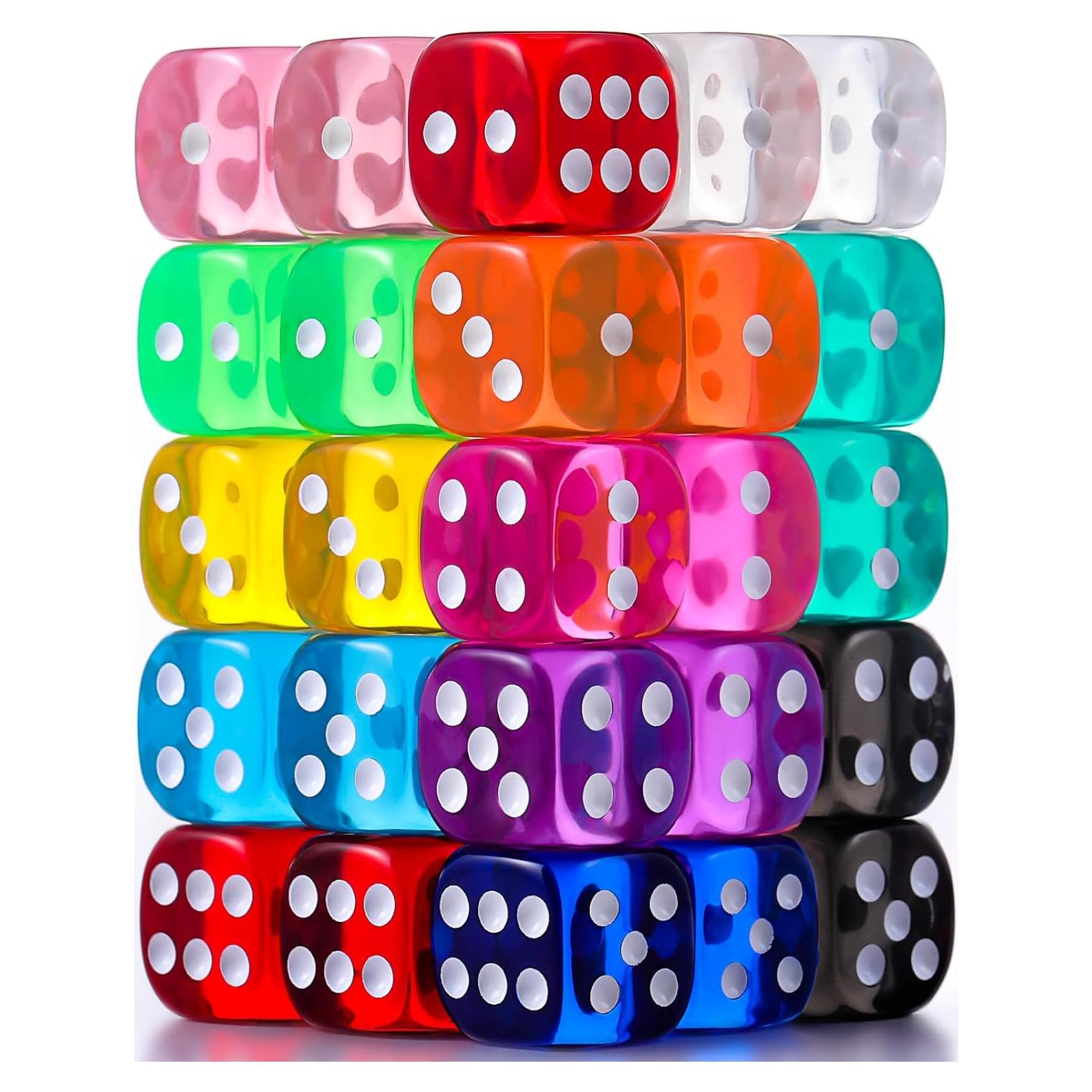 Set de Dados de 25 Piezas TecUnite Color Arcoíris 14mm