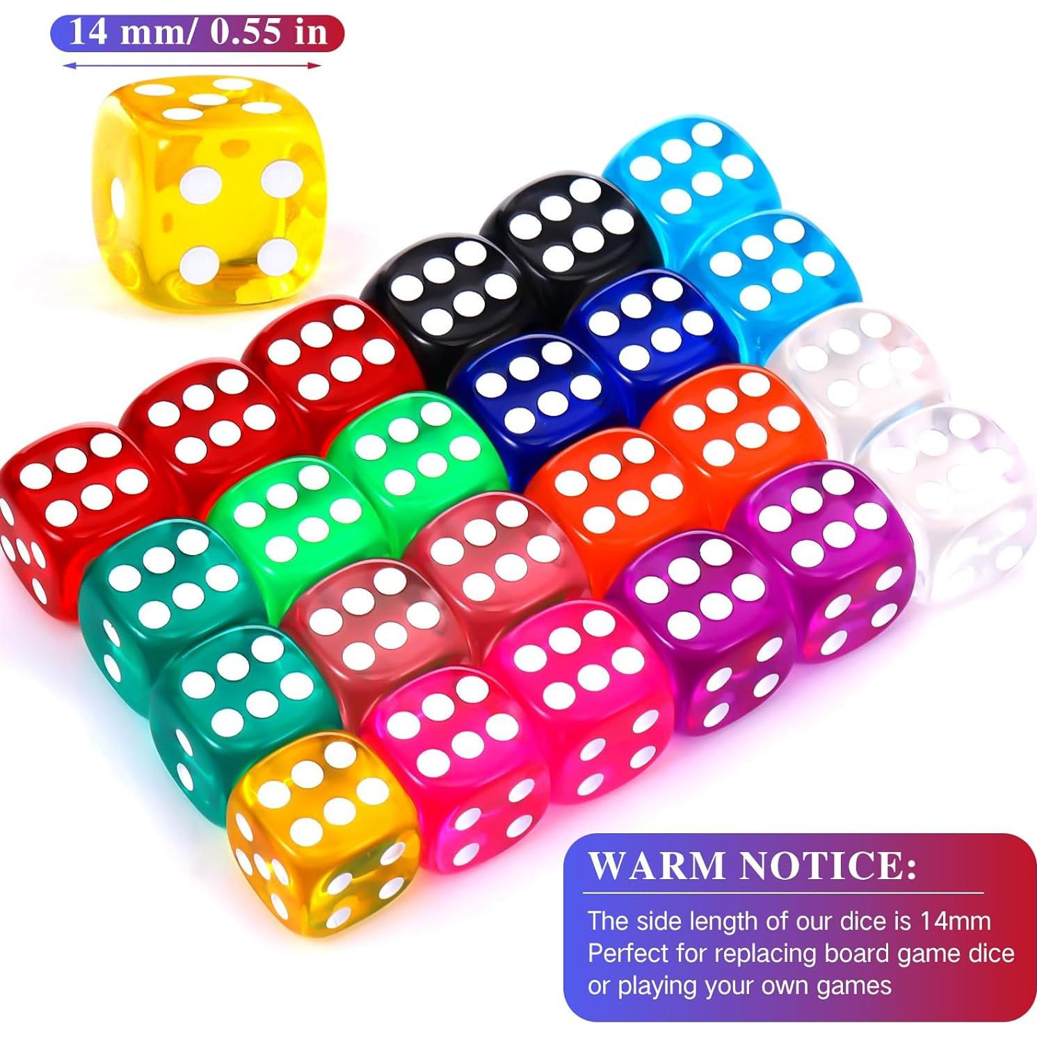 Set de Dados de 25 Piezas TecUnite Color Arcoíris 14mm