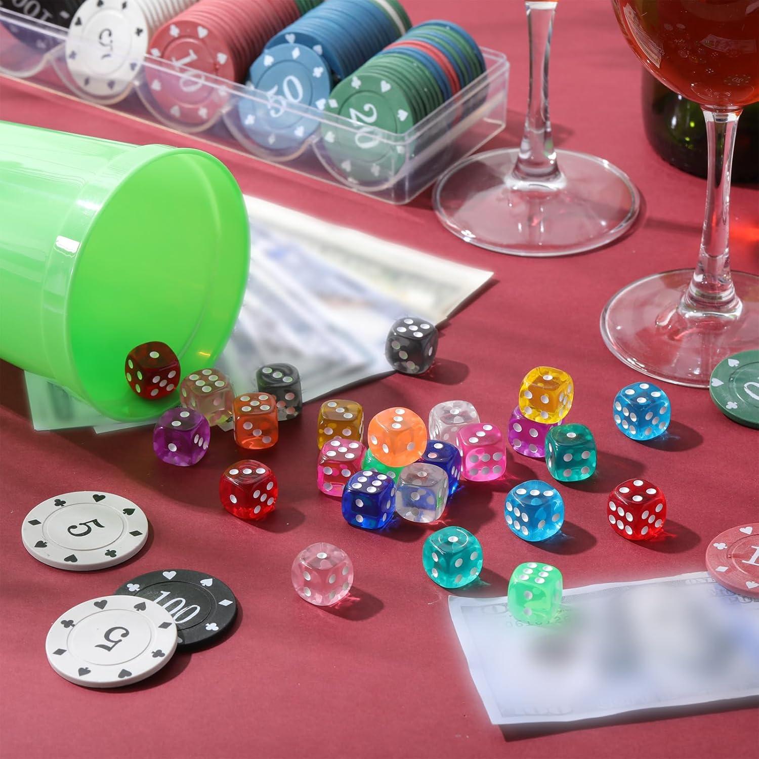 Set de Dados de 25 Piezas TecUnite Color Arcoíris 14mm