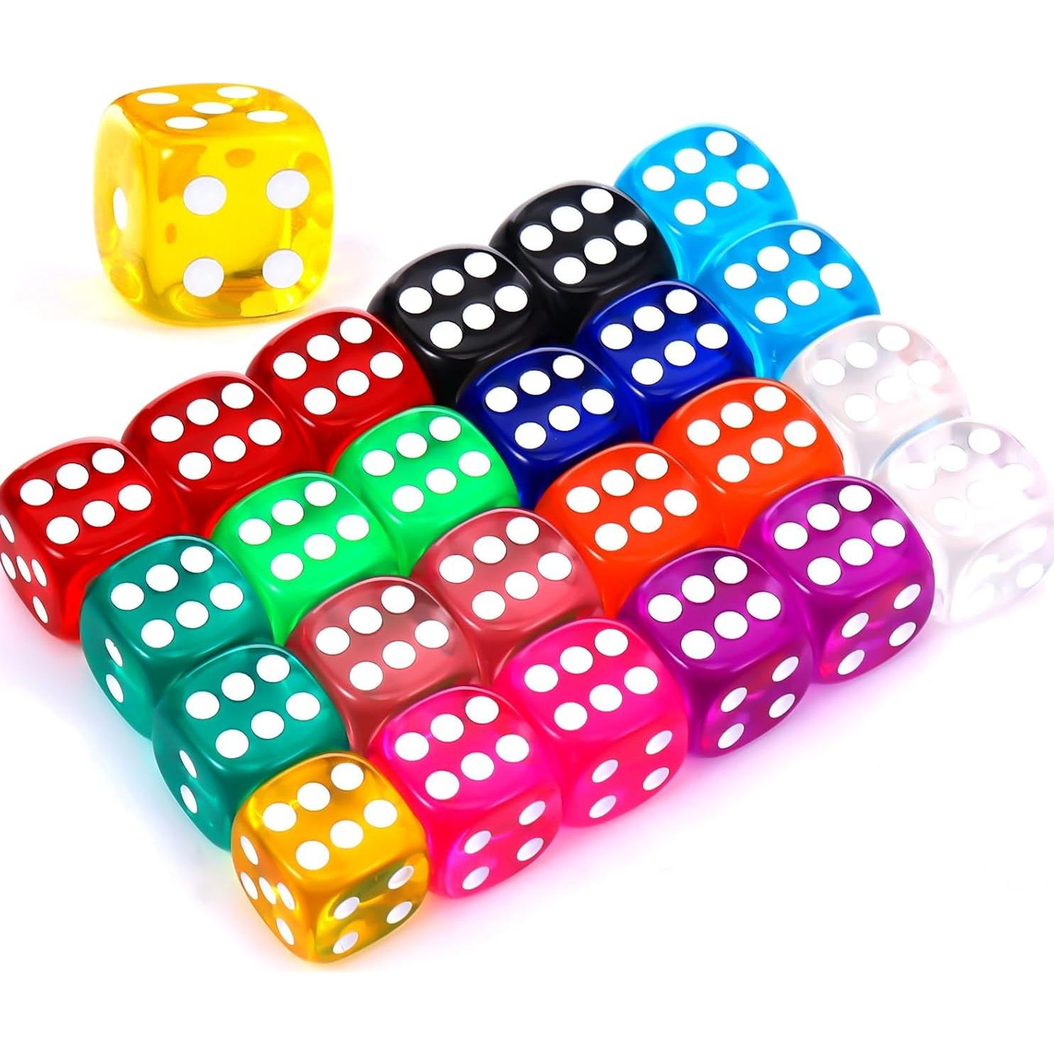 Set de Dados de 25 Piezas TecUnite Color Arcoíris 14mm