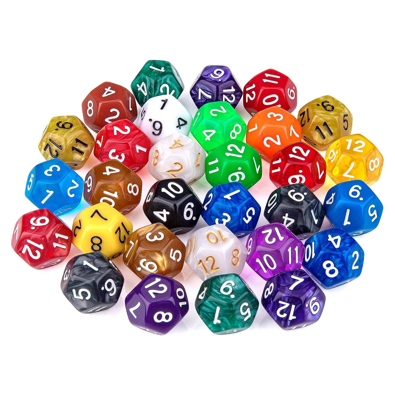 Juego de Dados Poliedricos 30 Piezas 12 Caras Awpeye