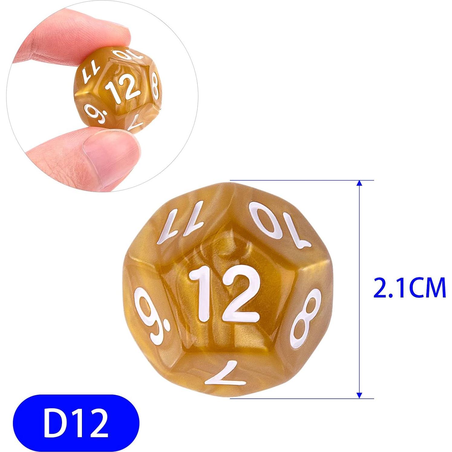 Juego de Dados Poliedricos 30 Piezas 12 Caras Awpeye