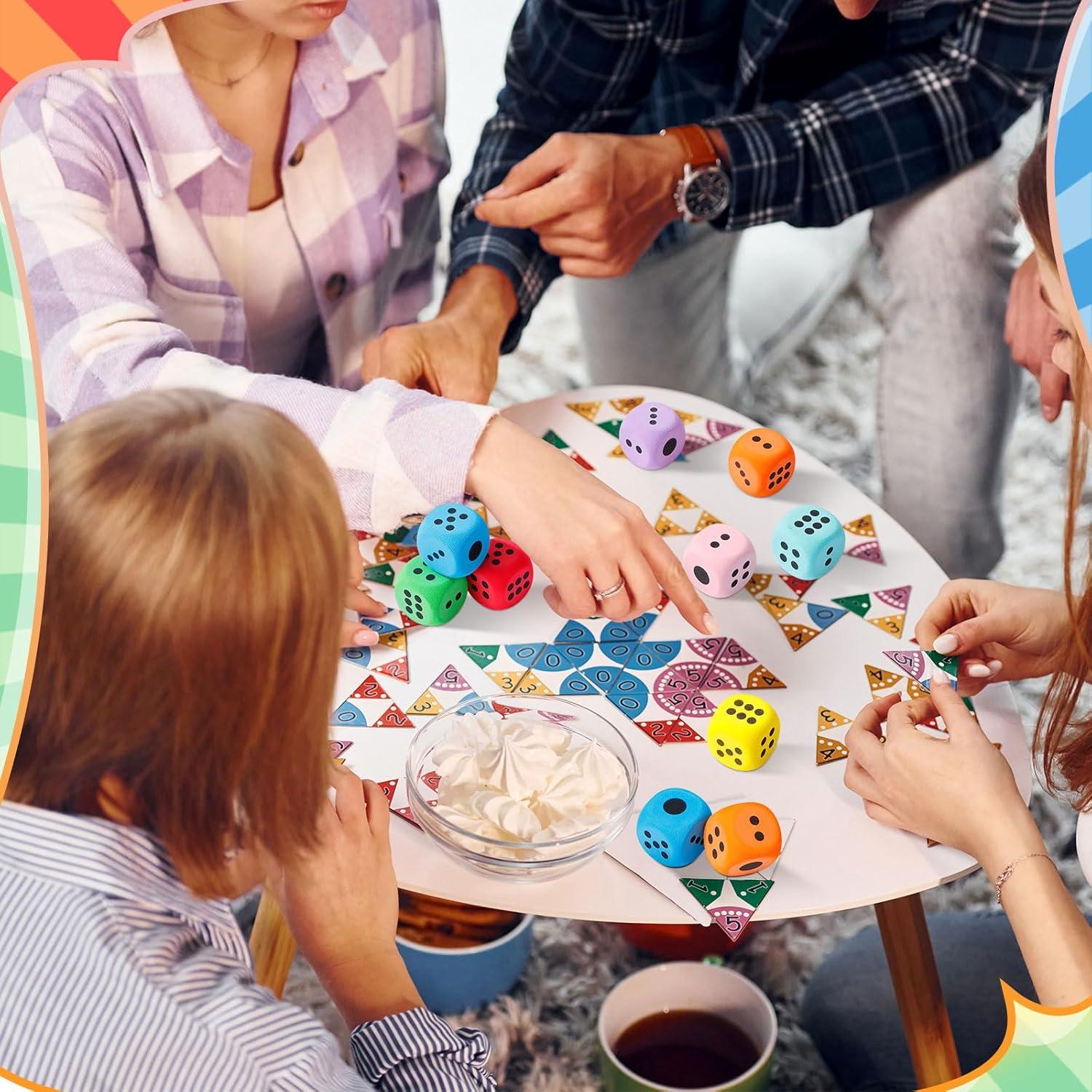 Juego de 8 Dados de Espuma EVA Coloridos 3.8 cm Halloscume