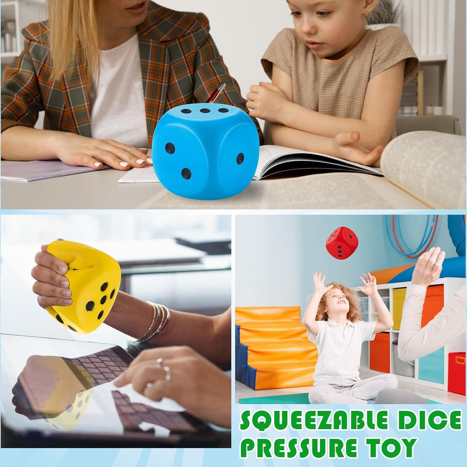 Dados de Espuma Zomiboo 4 Pcs 10.16 cm Alivio Estrés