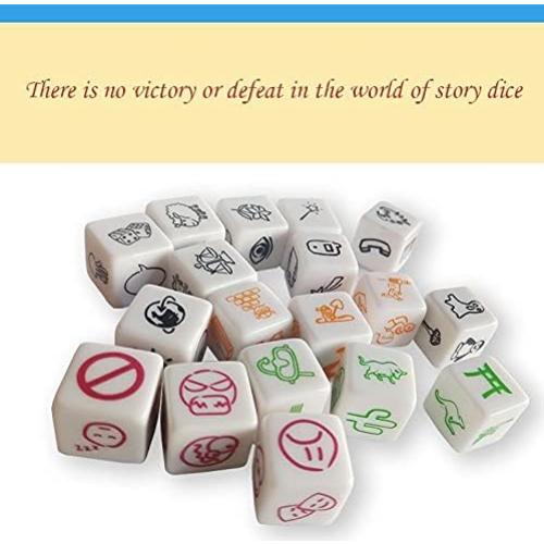 Conjunto de 18 Dados de Historia Mbarbs - Creatividad y Diversión