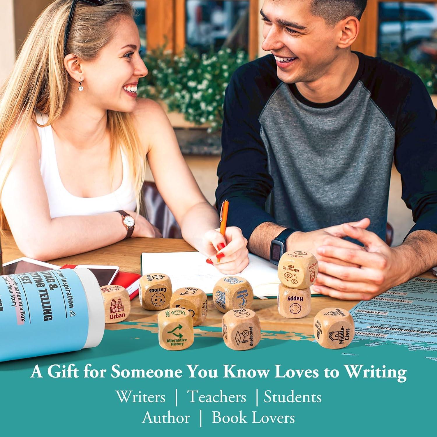 Juego de Dados de Escritura Garybank - 9 Cubos + 13 Tarjetas