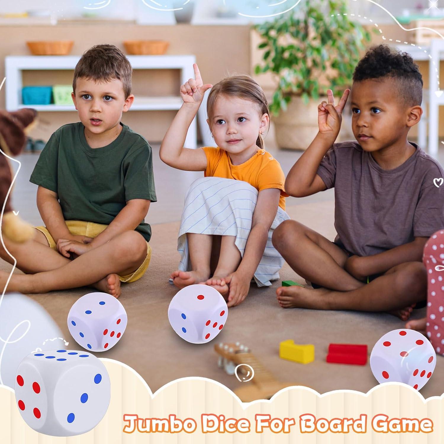 Dados de Espuma Jumbo Simgoing 10 cm - 6 Piezas Alivio Estrés