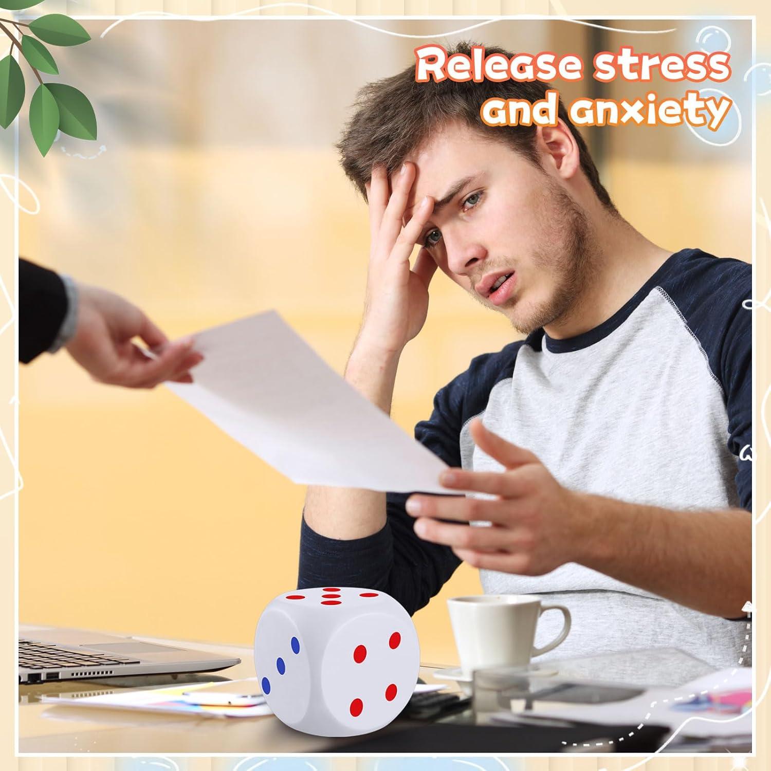 Dados de Espuma Jumbo Simgoing 10 cm - 6 Piezas Alivio Estrés