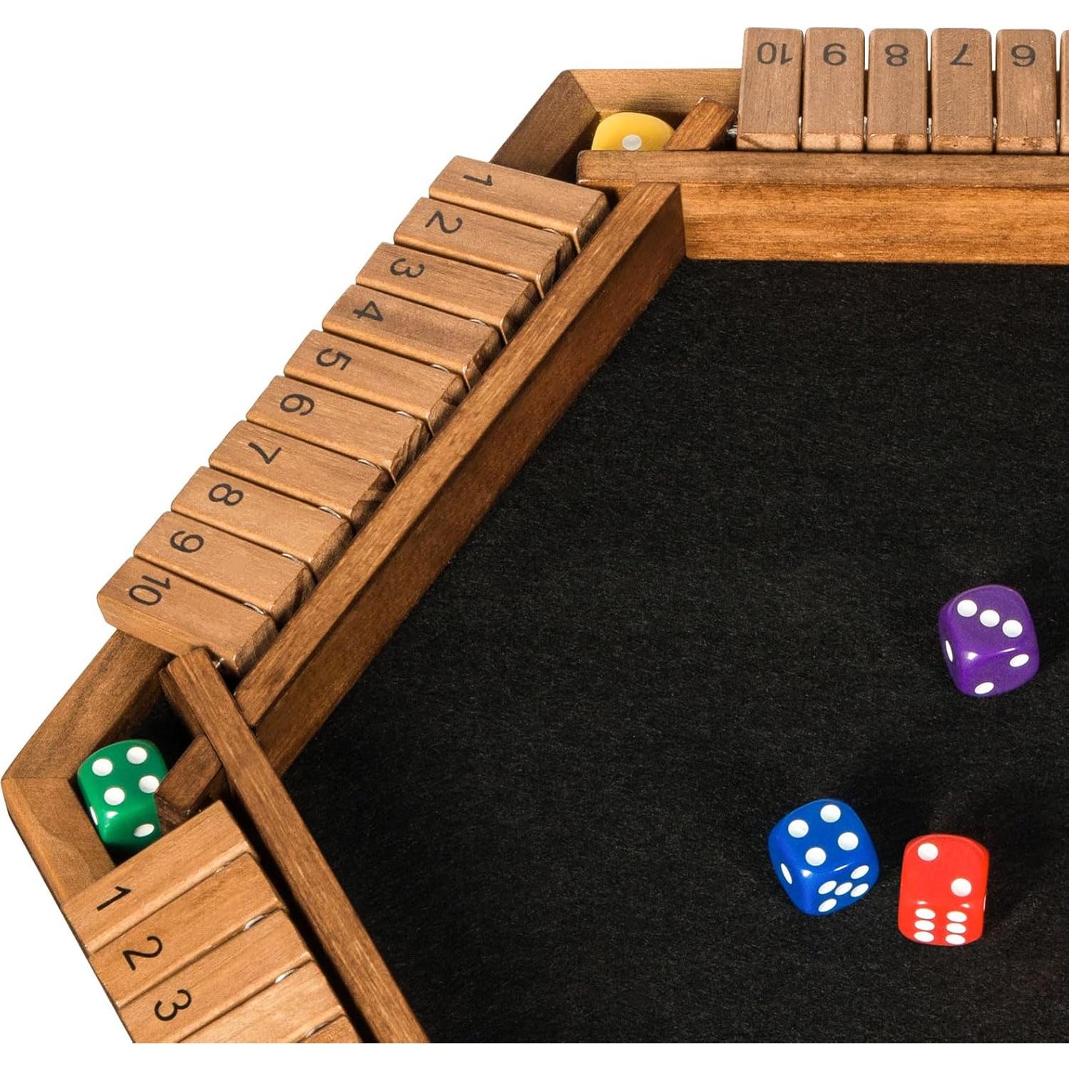Juego de Mesa Shut The Box BIVOMON para 1-6 Jugadores