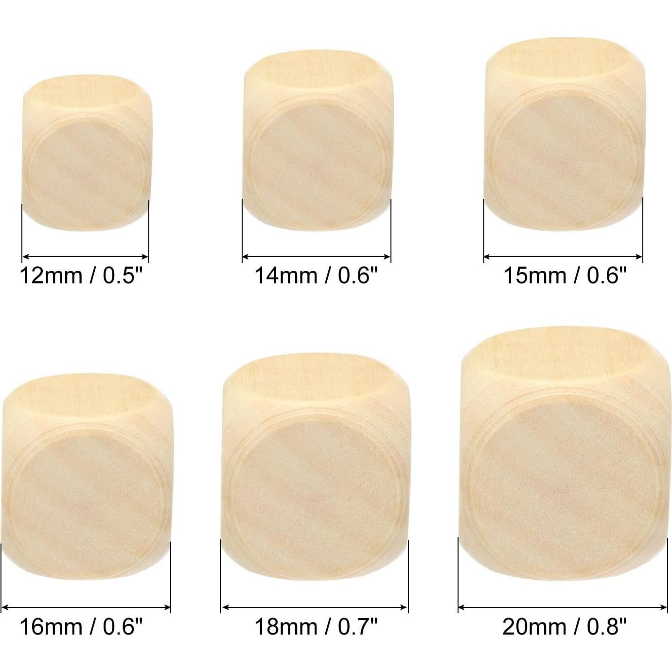 Bloques de Madera PATIKIL 16mm - Paquete de 100 para Manualidades