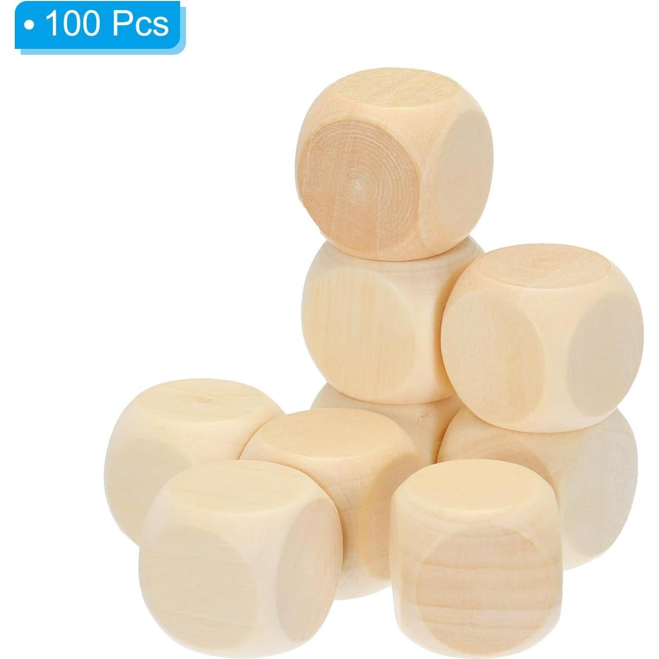 Bloques de Madera PATIKIL 16mm - Paquete de 100 para Manualidades