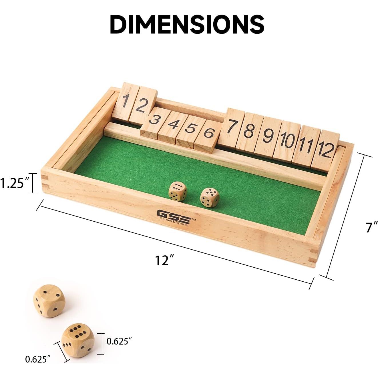 Juego de Mesa Cierra la Caja GSE con Dados de Madera 30.48x17.78cm