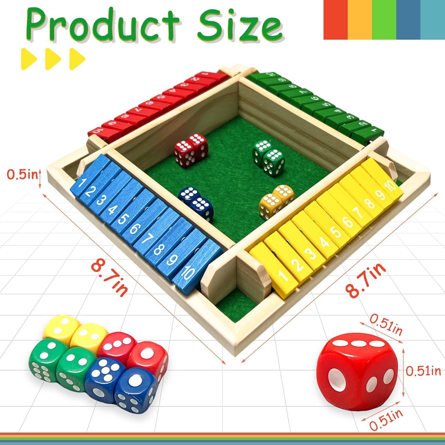 Juego Cierra La Caja de Madera HENNAED para 4 Jugadores