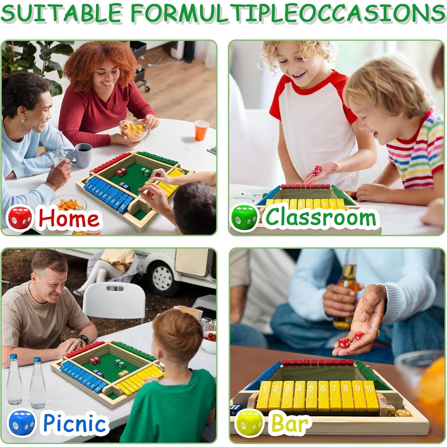 Juego Cierra La Caja de Madera HENNAED para 4 Jugadores